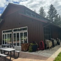 The timber-framed dining hall at Camp Lutherwood near Cheshire, Oregon, before its expansion